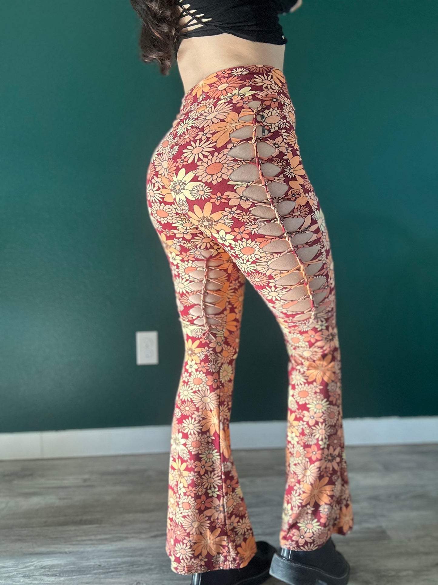 RTS - M Floral Leggings
