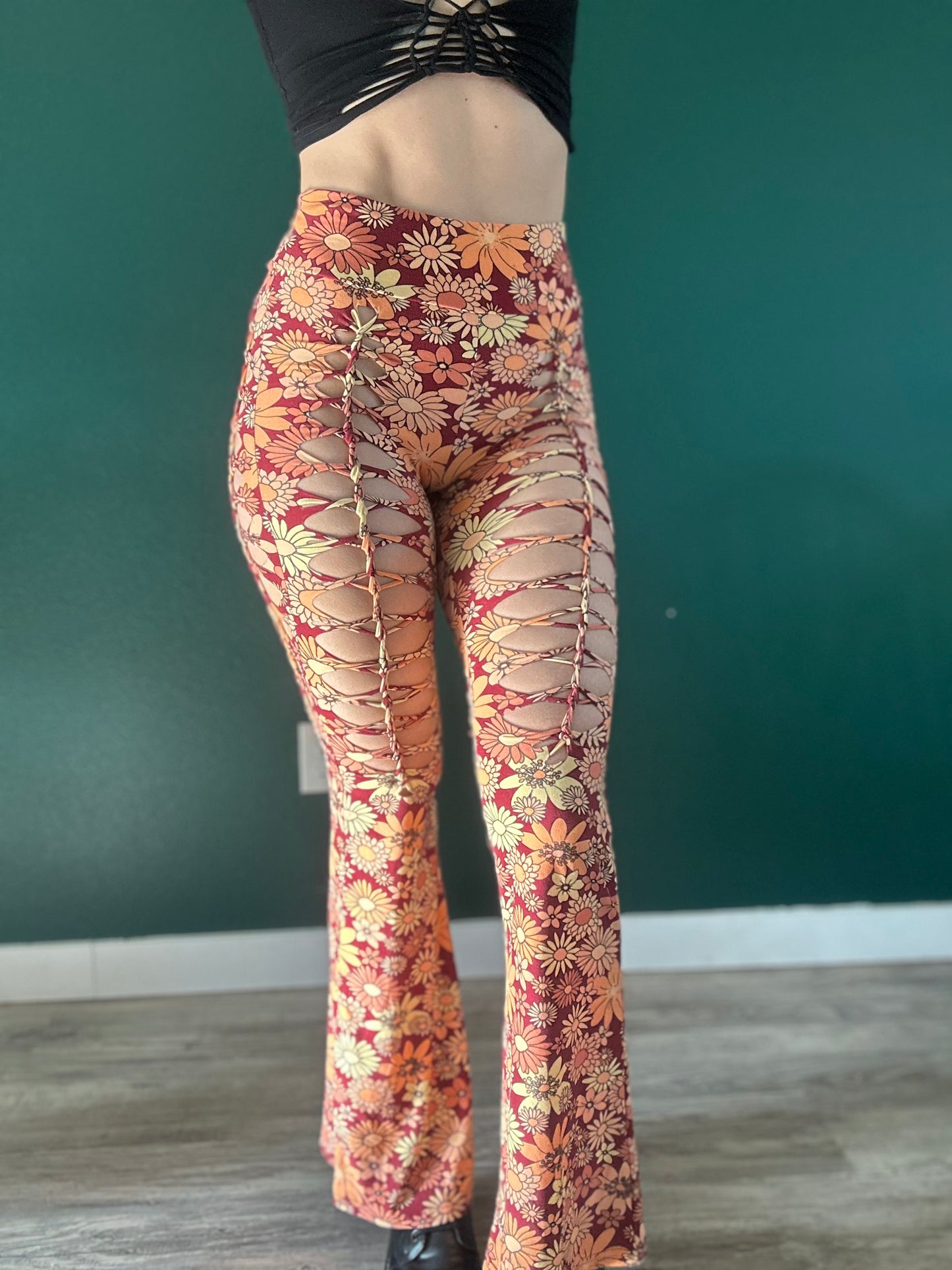 RTS - M Floral Leggings